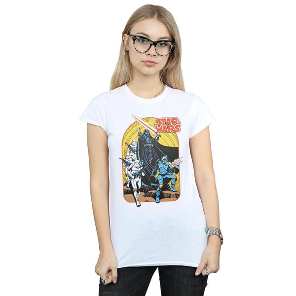 Star Wars Womens/Ladies Vintage Comic Scene Cotton T-Shirt