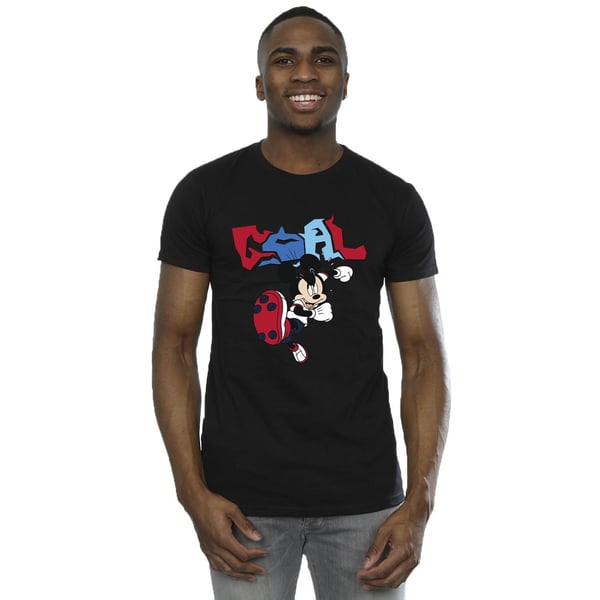 Disney Mens Mickey Mouse Goal Striker Pose T-Shirt