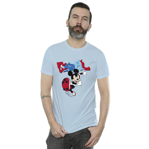 Disney Mens Mickey Mouse Goal Striker Pose T-Shirt