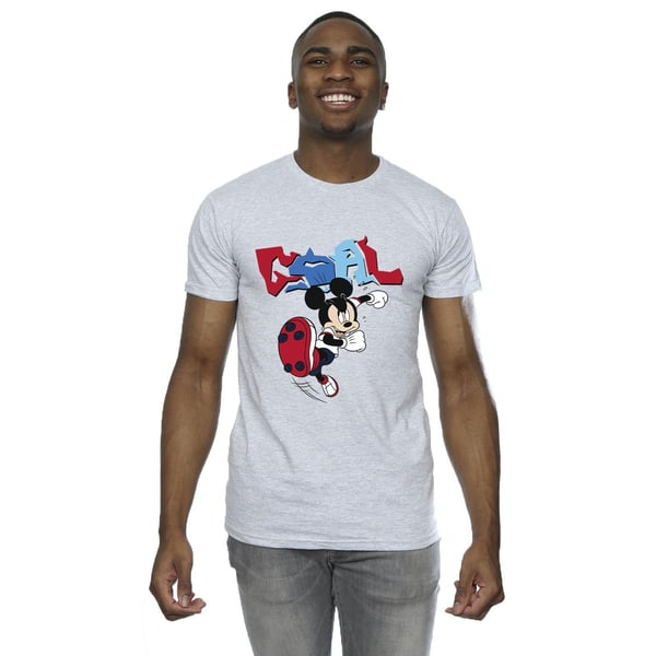 Disney Mens Mickey Mouse Goal Striker Pose T-Shirt