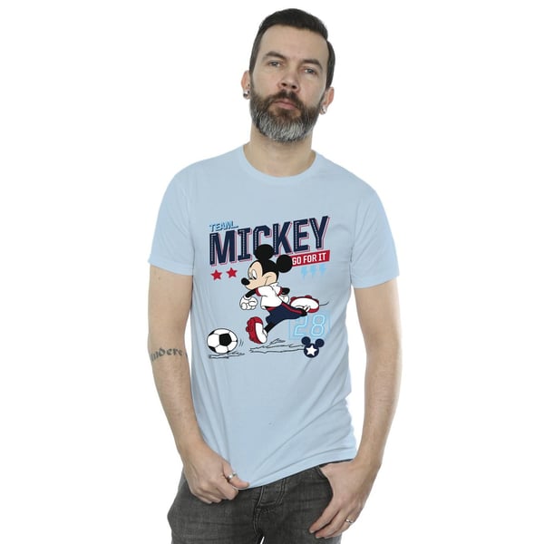 Disney Mens Mickey Mouse Team Mickey Football T-Shirt