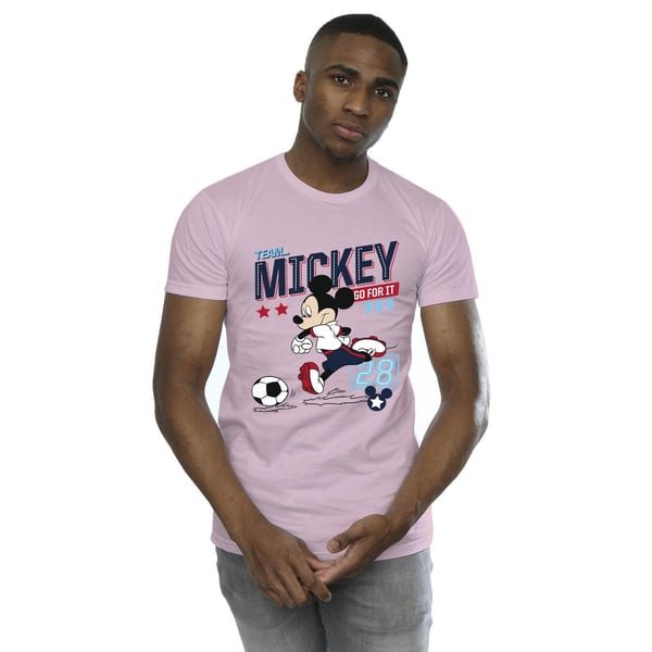 Disney Mens Mickey Mouse Team Mickey Football T-Shirt