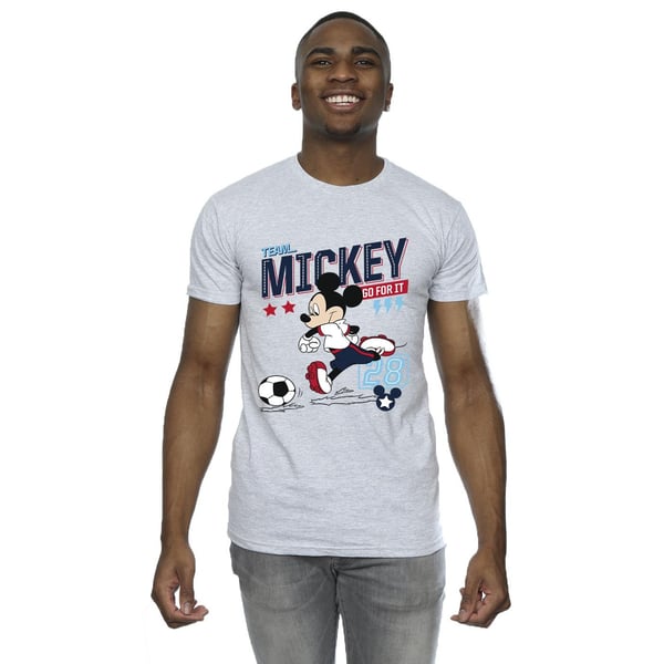 Disney Mens Mickey Mouse Team Mickey Football T-Shirt