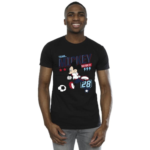 Disney Mens Mickey Mouse Team Mickey Football T-Shirt