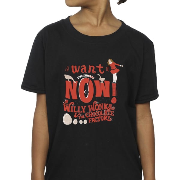 Willy Wonka Girls Verruca Salt I Want It Now Cotton T-Shirt
