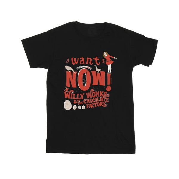Willy Wonka Girls Verruca Salt I Want It Now Cotton T-Shirt