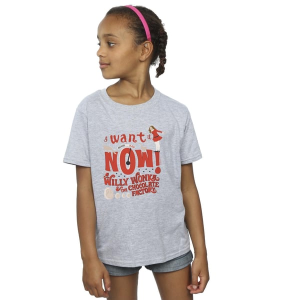 Willy Wonka Girls Verruca Salt I Want It Now Cotton T-Shirt