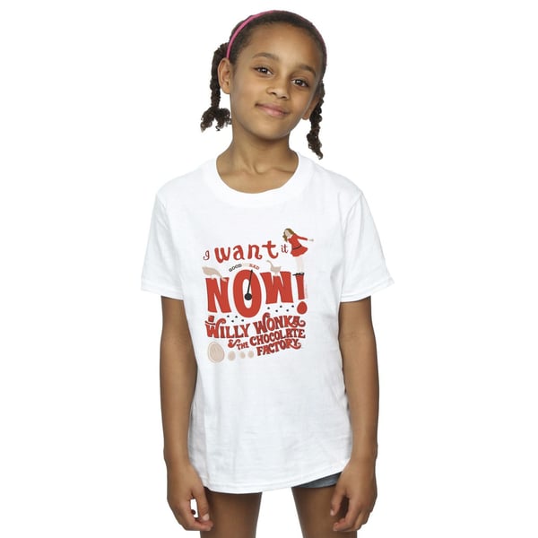Willy Wonka Girls Verruca Salt I Want It Now Cotton T-Shirt