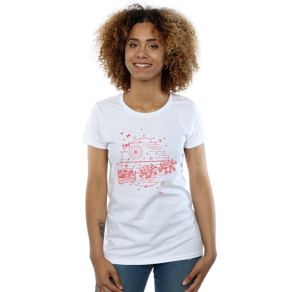 Star Wars Womens/Ladies Death Star Sleigh Cotton T-Shirt