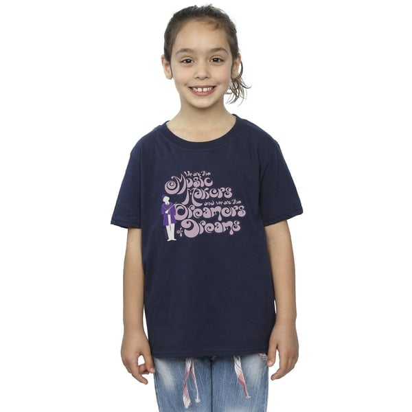 Willy Wonka Girls Dreamers Text Cotton T-Shirt