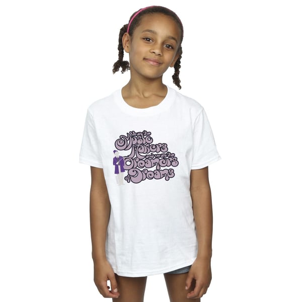 Willy Wonka Girls Dreamers Text Cotton T-Shirt