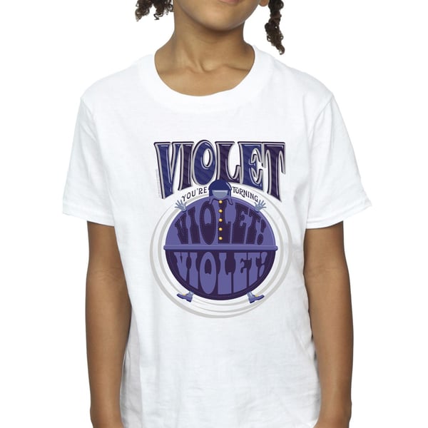 Willy Wonka Girls Violet Turning Violet Cotton T-Shirt