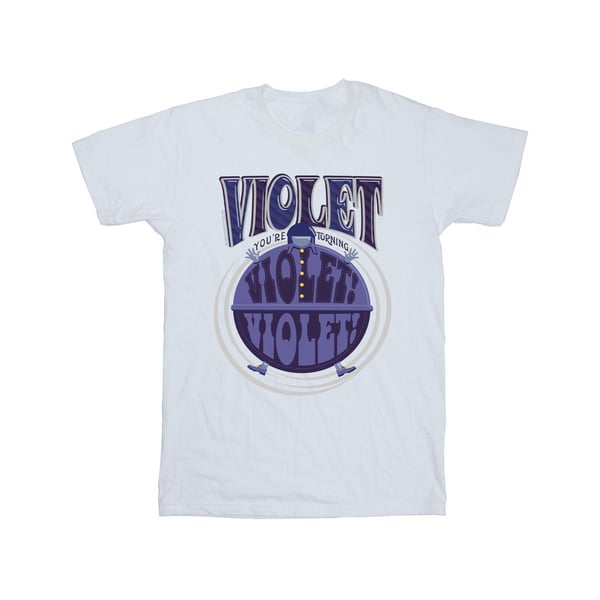 Willy Wonka Girls Violet Turning Violet Cotton T-Shirt