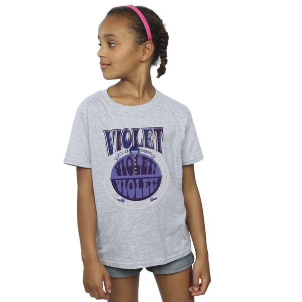 Willy Wonka Girls Violet Turning Violet Cotton T-Shirt