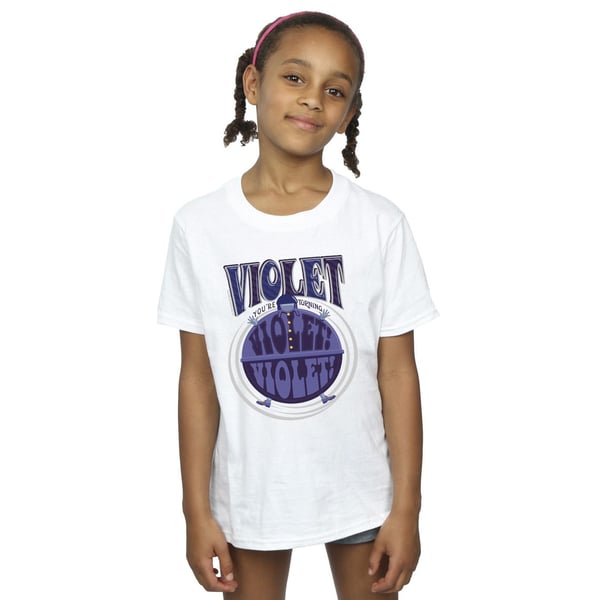 Willy Wonka Girls Violet Turning Violet Cotton T-Shirt