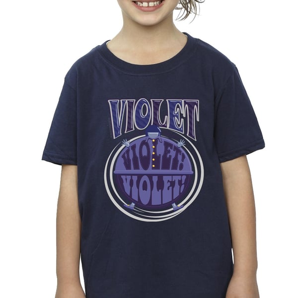 Willy Wonka Girls Violet Turning Violet Cotton T-Shirt