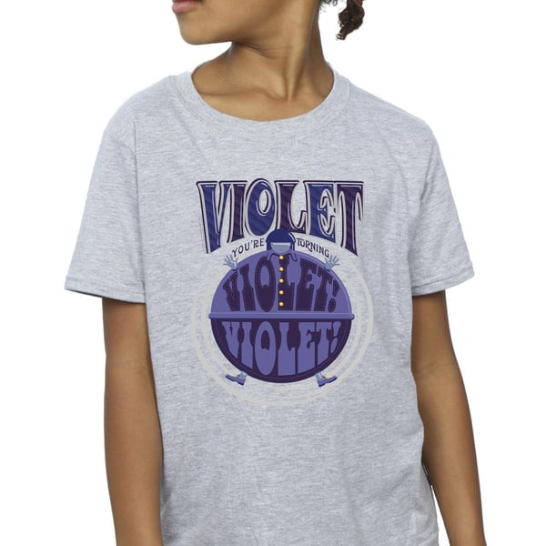 Willy Wonka Girls Violet Turning Violet Cotton T-Shirt
