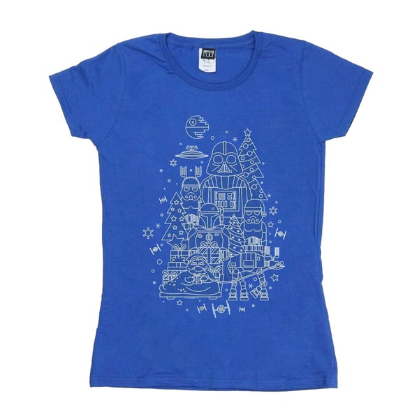 Star Wars Womens/Ladies Empire Christmas Cotton T-Shirt