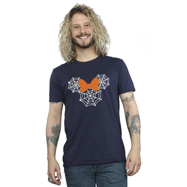 Disney Mens Minnie Mouse Spider Web Head T-Shirt