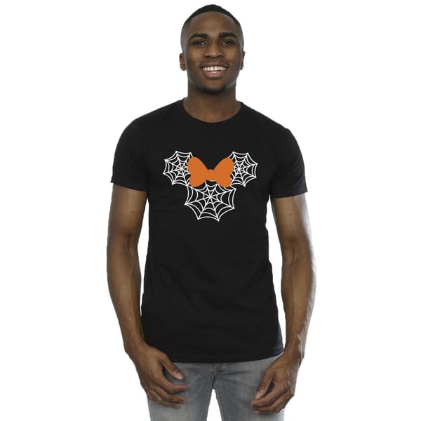 Disney Mens Minnie Mouse Spider Web Head T-Shirt