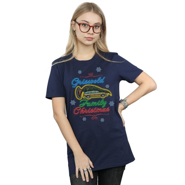 National Lampoon´s Christmas Vacation Womens/Ladies Griswold Family Christmas Cotton Boyfriend T-Shirt