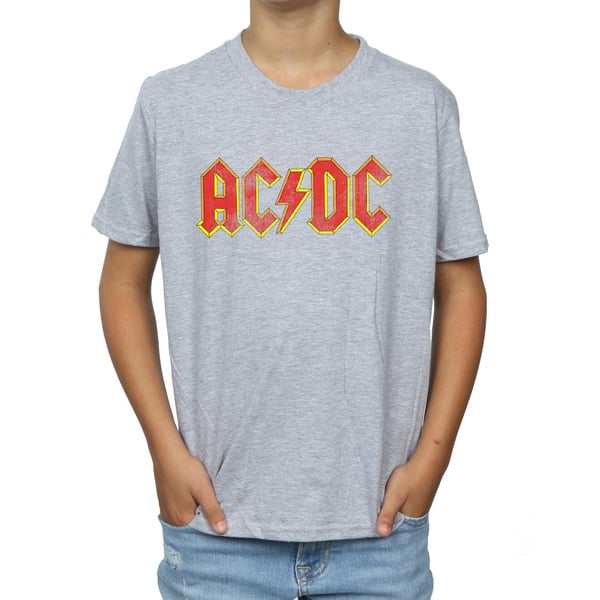 AC/DC Boys Distressed Cotton Logo T-Shirt