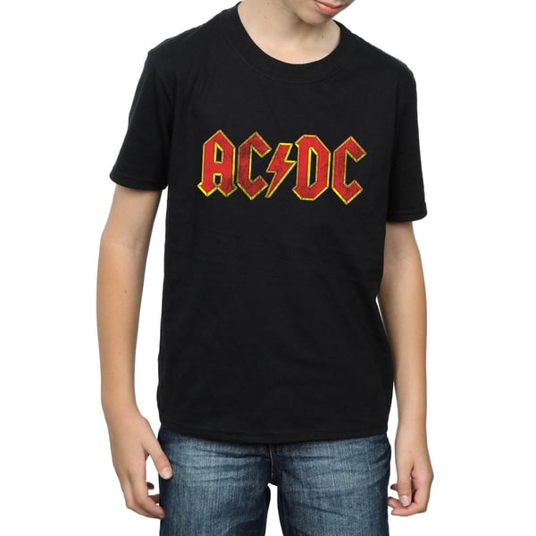 AC/DC Boys Distressed Cotton Logo T-Shirt