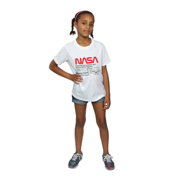 NASA Girls Classic Space Shuttle Cotton T-Shirt