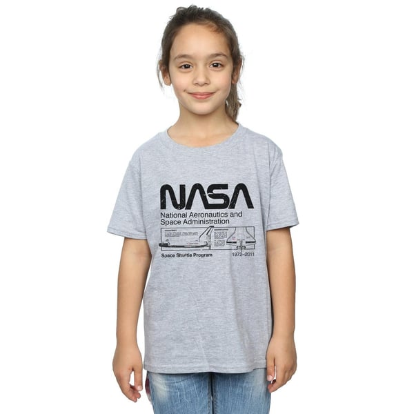 NASA Girls Classic Space Shuttle Cotton T-Shirt
