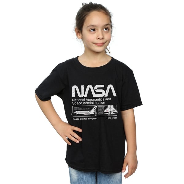 NASA Girls Classic Space Shuttle Cotton T-Shirt