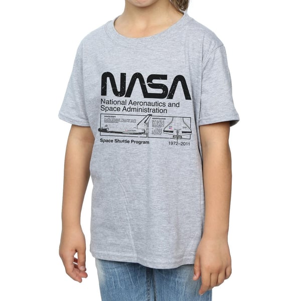NASA Girls Classic Space Shuttle Cotton T-Shirt