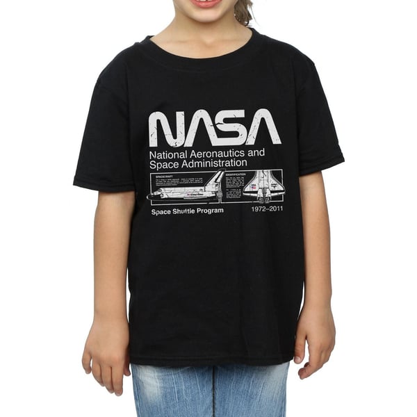 NASA Girls Classic Space Shuttle Cotton T-Shirt