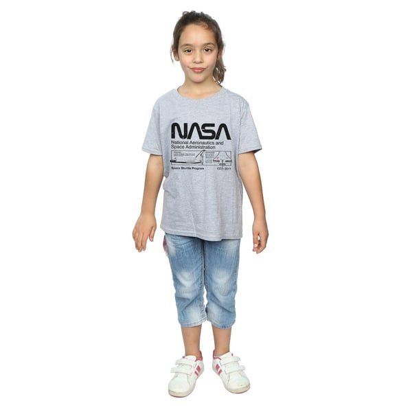 NASA Girls Classic Space Shuttle Cotton T-Shirt