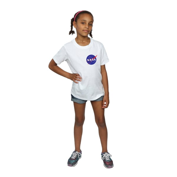 NASA Girls Classic Insignia Chest Logo Cotton T-Shirt