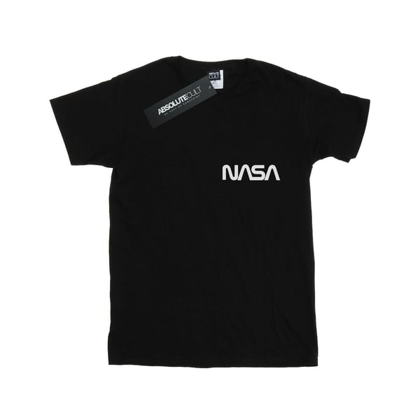 NASA Girls Modern Logo Chest Cotton T-Shirt
