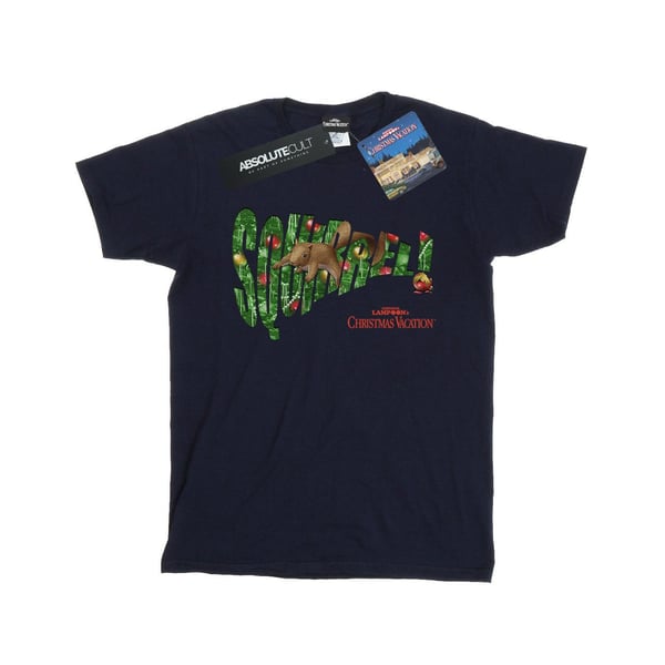 National Lampoon´s Christmas Vacation Womens/Ladies Squirrel Tree Cotton Boyfriend T-Shirt