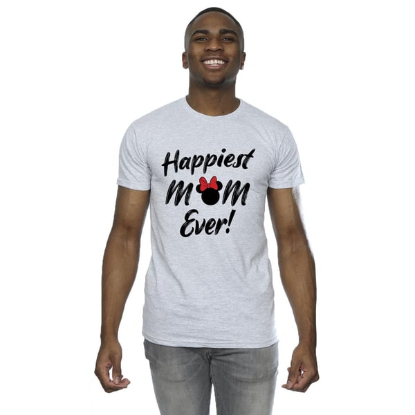 Disney Mens Minnie Mouse Happiest Mom Ever T-Shirt