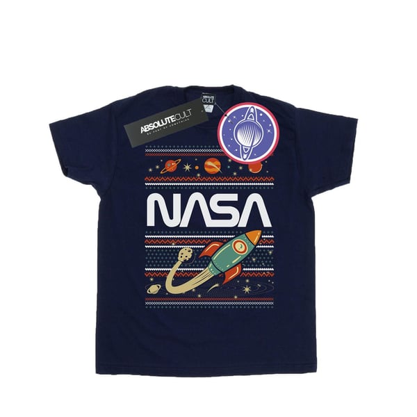 NASA Girls Fair Isle Cotton T-Shirt