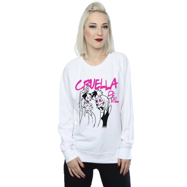 Disney Womens/Ladies Cruella De Vil Collared Sweatshirt