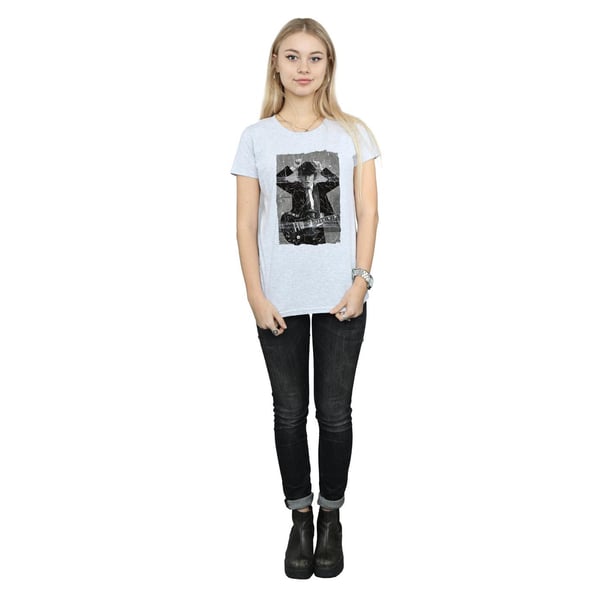 AC/DC Womens/Ladies Angus Young Distressed Photo Cotton T-Shirt