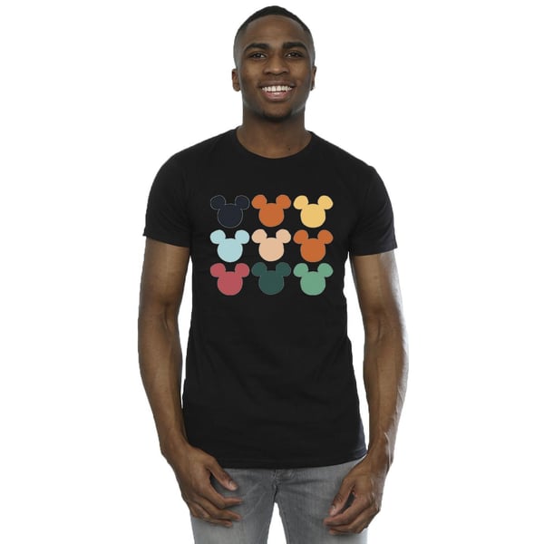 Disney Mens Mickey Mouse Heads Square T-Shirt