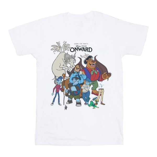 Disney Womens/Ladies Onward Character Collage Cotton Boyfriend T-Shirt
