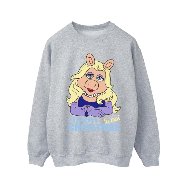 Disney Mens Muppets Miss Piggy Queen of Holidays Sweatshirt