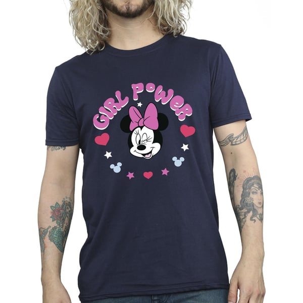 Disney Mens Minnie Mouse Girl Power T-Shirt