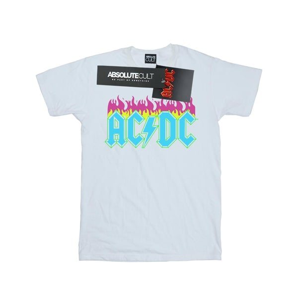 AC/DC Girls Neon Flames Cotton T-Shirt