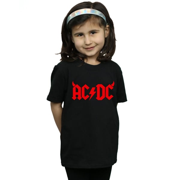 AC/DC Girls Horns Logo Cotton T-Shirt