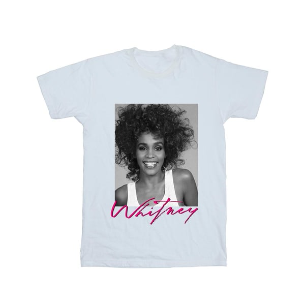 Whitney Houston Girls Smile -valokuva puuvillainen T-paita