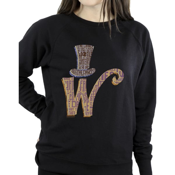 Willy Wonka Womens/Ladies W Logo Hat Sweatshirt