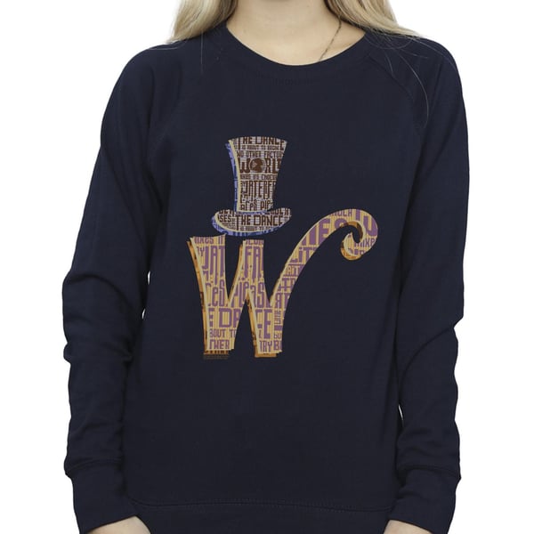 Willy Wonka Womens/Ladies W Logo Hat Sweatshirt