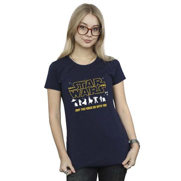 Star Wars Womens/Ladies Silhouettes Force Cotton T-Shirt